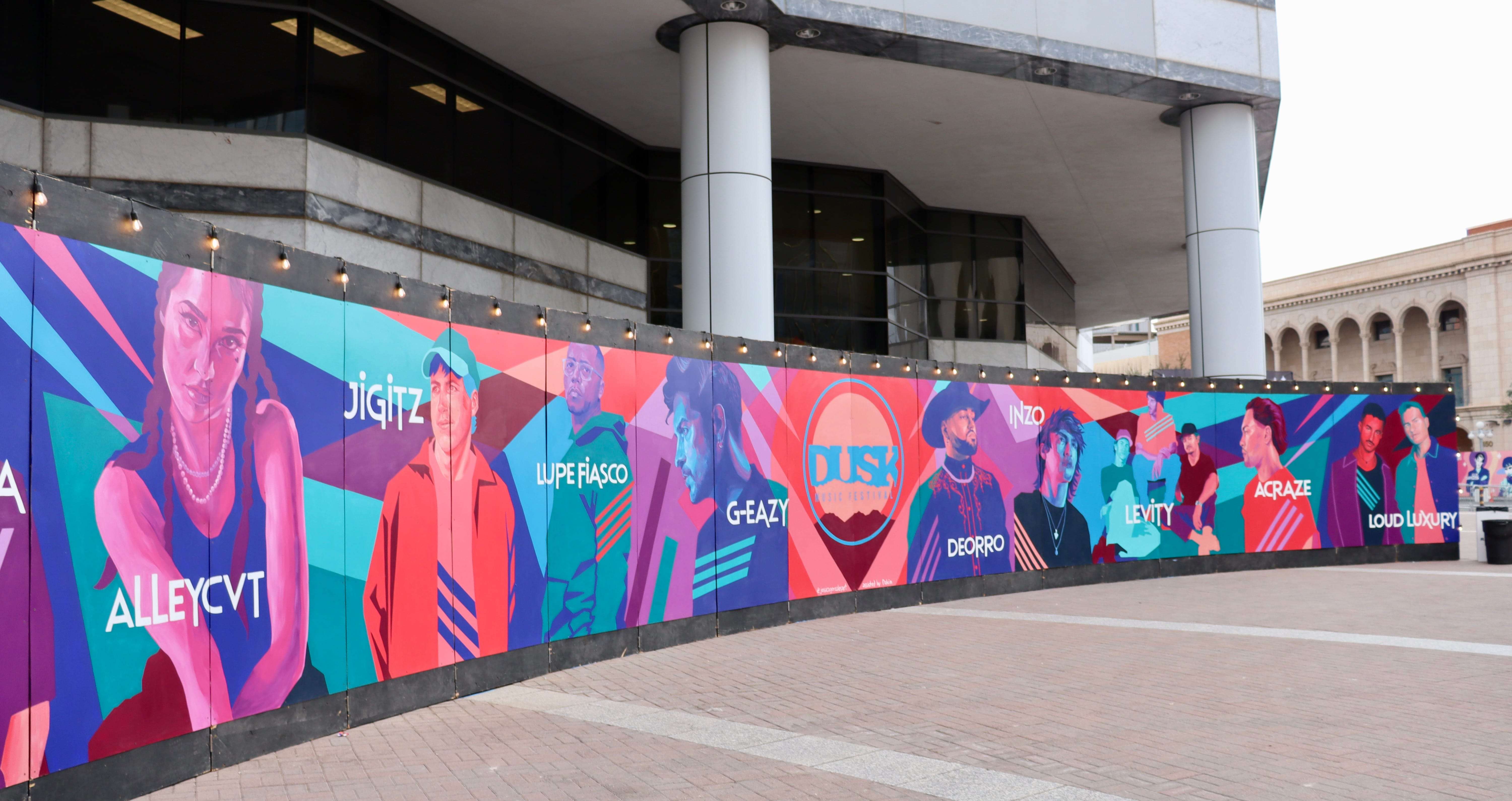 DUSK 2025 artist mural