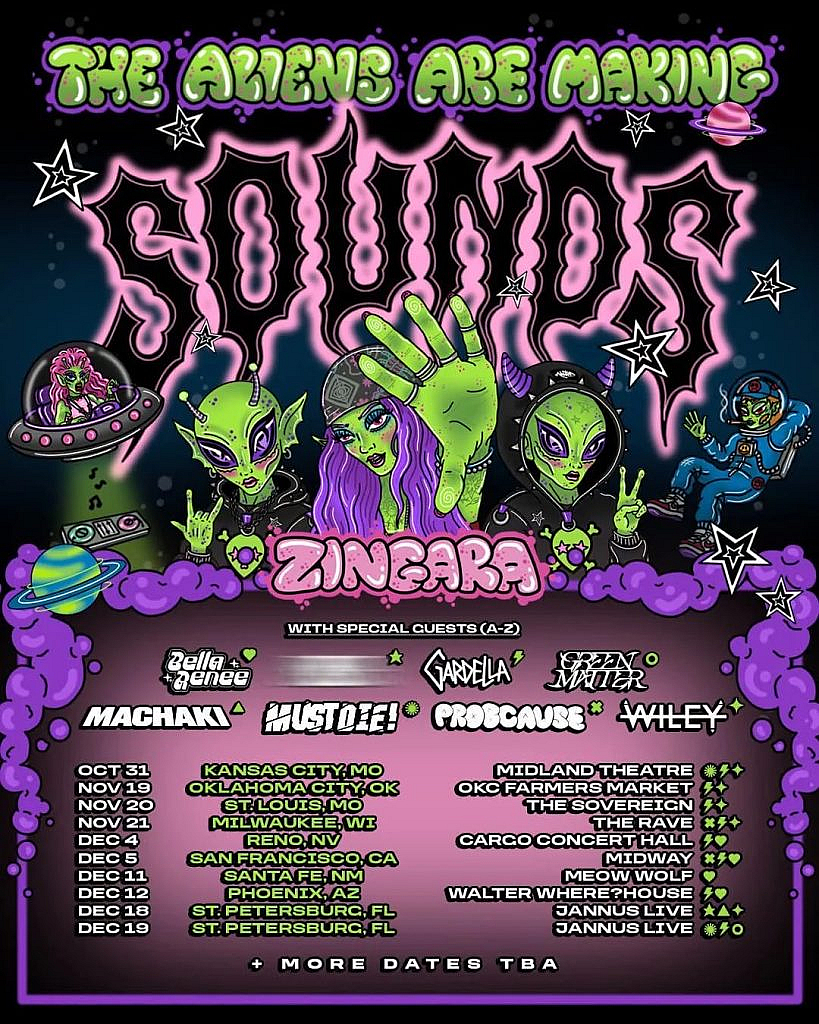 img 2723 Zingara has officially renamed her upcoming headlining run “The Aliens Are Making Sounds Tour” after criticism surrounding its original title and supporting lineup escalated into alleged threats and doxxing.