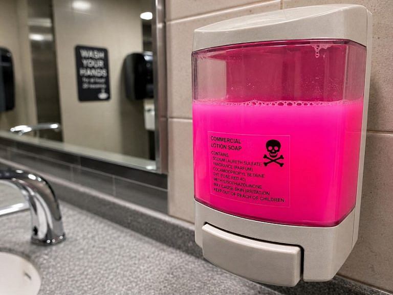 Neon Pink Gas Station Soap: The Strange Chemical Cocktail That Took Over America's Public Restrooms