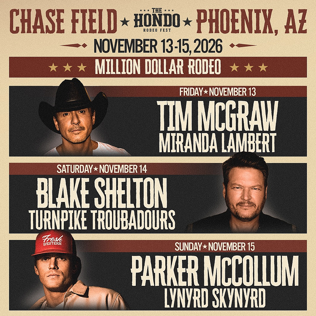Hondo Rodeo Fest Returns to Phoenix With Tim McGraw, Blake Shelton and a $1 Million Rodeo 1 Hondo2026Phoenix_LineupGrid_1080x1080